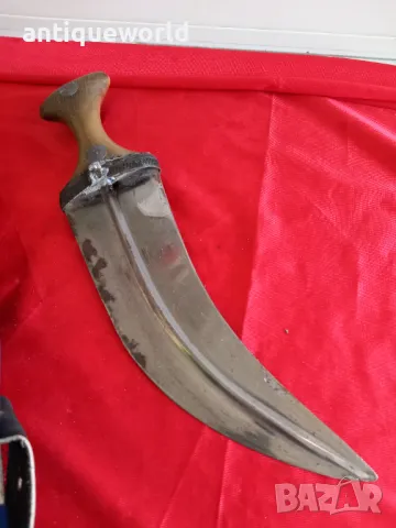 Стар ХАНДЖАР с Колан, Кинджал,Кама , снимка 6 - Антикварни и старинни предмети - 48637679