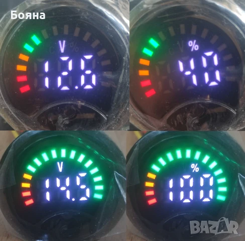 DC7-100V Мини кръгъл волтметър  - Тестер за капацитет, снимка 3 - Други стоки за дома - 48779472