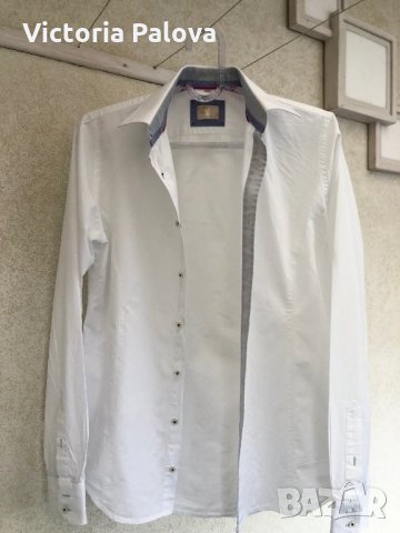 Класическа бяла риза Q1,гладък памук, снимка 7 - Ризи - 28695871