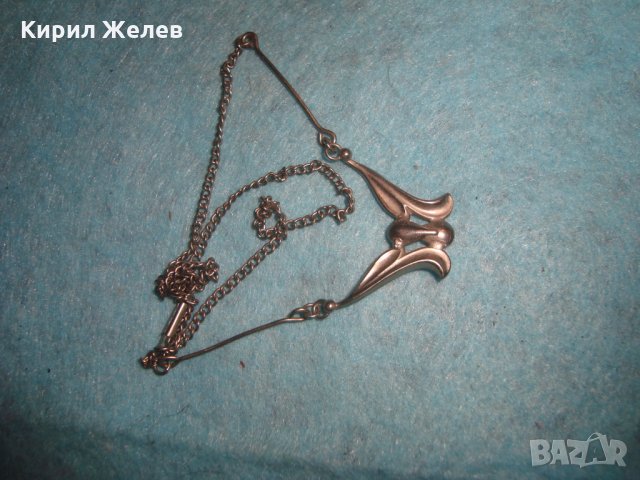 СТАРО ВИНТИДЖ СРЕБРИСТО АРТ-НУВО СТИЛ КОЛИЕ МЕДАЛЬОН ПЕПЕРУДА 26830, снимка 5 - Колиета, медальони, синджири - 34831032