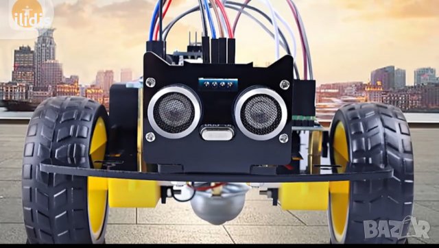  Ардуино , 2WD Car Kit  Wifi Board Control by Mobile Ultrasonic+e Manual, снимка 2 - Други игри - 38173074