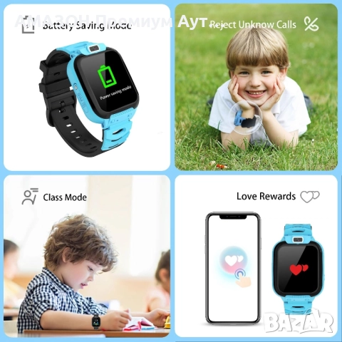 EUNICECG Детски смарт часовник за момичета/HD камера/GPS/будилник/игри/телефон/водоустойчив/SOS, снимка 2 - Смарт часовници - 52636830