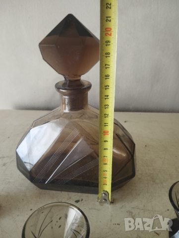 стар кристален сервиз за ликьор арт деко, снимка 2 - Други ценни предмети - 44857818