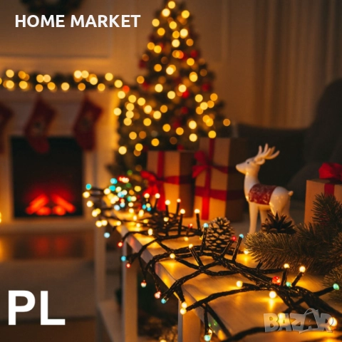 LED гирлянд 8 м – 100 лампички Описание:  Тези коледни лампички с дължина 8 метра и общо 100 LED 