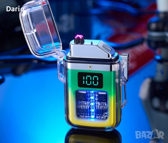 Елегантна прозрачна ветроустойчива - Запалка с LED светлинки, снимка 15 - Запалки - 48229306