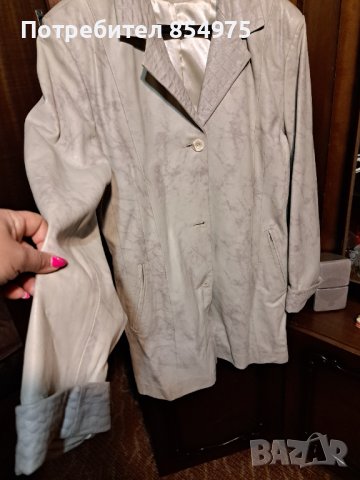 Дамско кожено манто, снимка 10 - Якета - 43331421