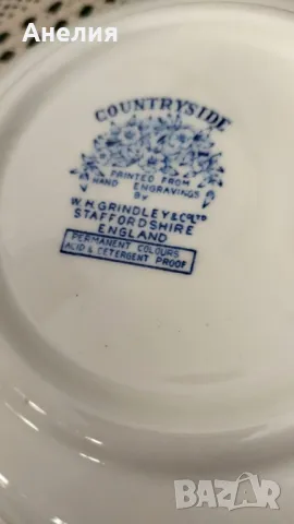 Стара Англия в синьо, снимка 8 - Чинии - 49786176