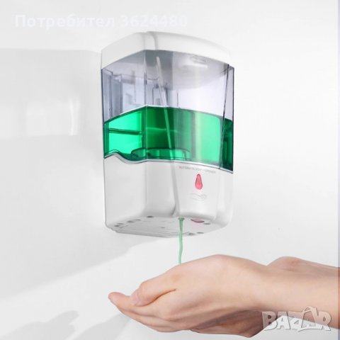Безконтактен дозатор за течен сапун за стената, снимка 3 - Други стоки за дома - 40046576