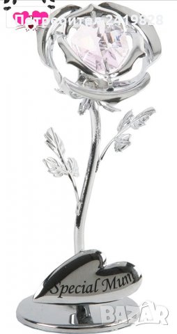 Специално майчинско цвете със кристали swarovski - Crystocraft Celebration Rose SP351, снимка 1 - Други стоки за дома - 33148290