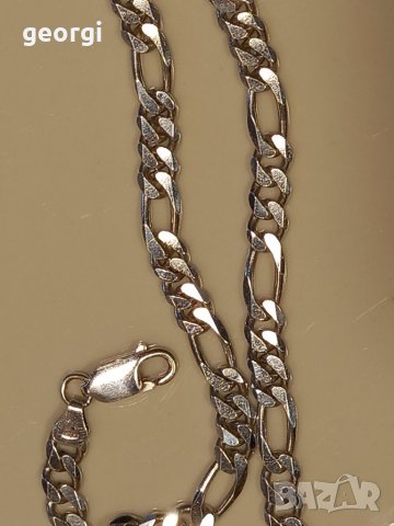 сребърен синджир плътен, снимка 2 - Колиета, медальони, синджири - 44033304