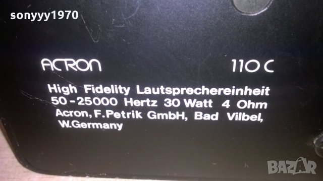 acron 110c hifi w.germany-метална-внос швеицария-17х11х11см, снимка 10 - Тонколони - 26961559