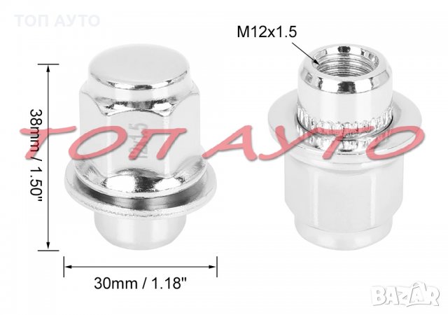 Гайки За Тойота Toyota Алуминиеви Джанти 12 х 1,5 Ключ 21, снимка 2 - Аксесоари и консумативи - 33547413