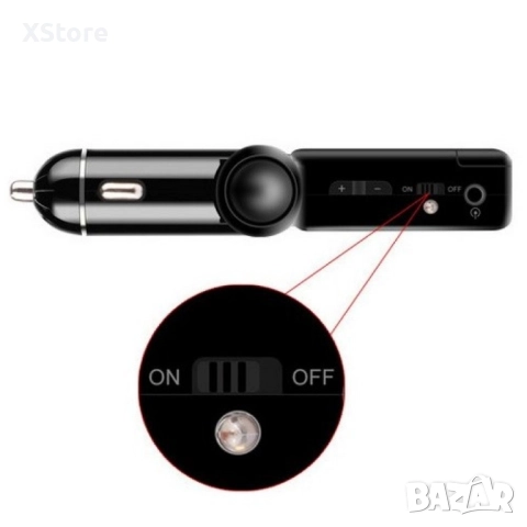 Блутут за кола (MP3player FM предавател зарядно USB и Bluetooth) , снимка 5 - Аксесоари и консумативи - 52482787