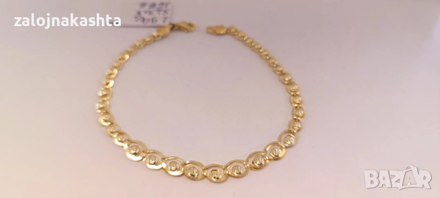 Нова-Златна гривна-2,90гр/14кр, снимка 8 - Гривни - 52732662