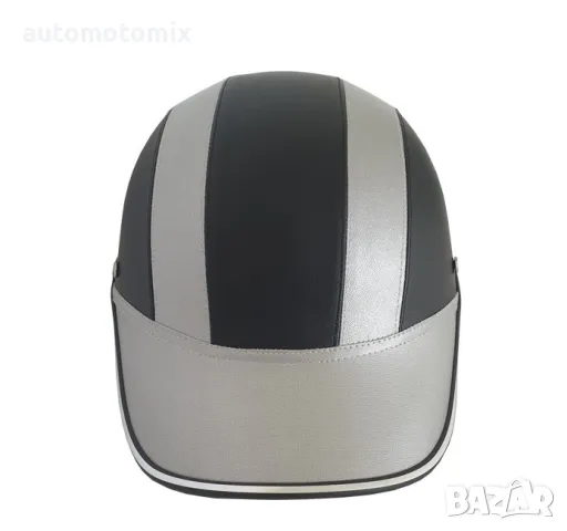 КАСКА ЗА СКУТЕР,МОТОПЕД ЧЕРЕН/СИВ - 2411, снимка 2 - Аксесоари и консумативи - 48993939