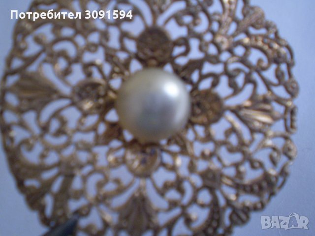 Стари дамски копчета месинг филигран, снимка 9 - Други - 35082047