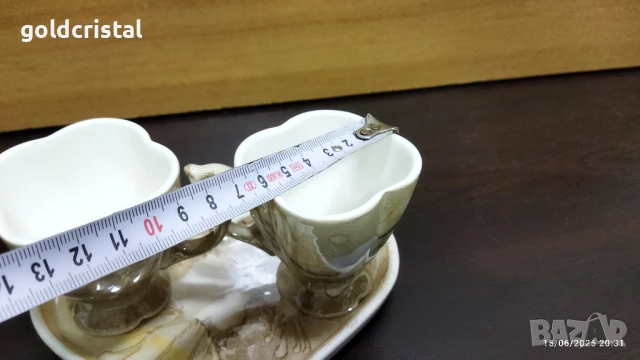 чаши за кафе за двама , снимка 4 - Антикварни и старинни предмети - 24963844