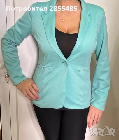 Сако дамско в цвят мента, снимка 2 - Сака - 52011543