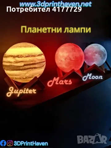 3D Планетни лампи - Магията на Космоса във Вашия Дом!