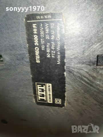 itt shaub-lorenz 3600 hifi made in west germany 0504211550, снимка 12 - Ресийвъри, усилватели, смесителни пултове - 32433671