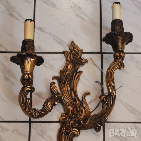 Масивен бронзов аплик стил Рококо. , снимка 3 - Антикварни и старинни предмети - 53201110