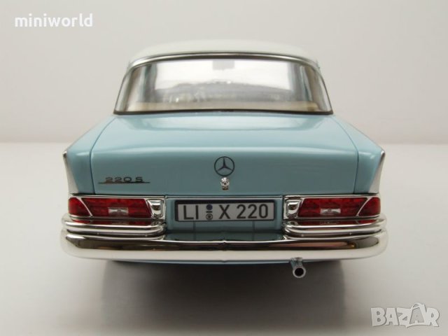 Mercedes-Benz 220 S Heckflosse W111 1965 - мащаб 1:18 на Norev моделът е нов в кутия, снимка 9 - Колекции - 43113160