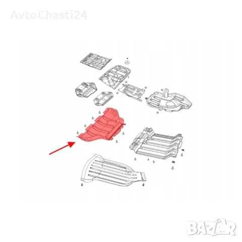 Предпазна кора под купето за GRAND CHEROKEE WK2 DURANGO 2010 - 22, снимка 4 - Части - 52874167