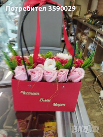 Сапунени цветя, снимка 5 - Изкуствени цветя - 39946525