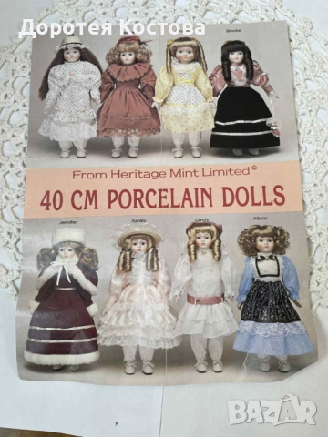 ALLISON нова красива порцеланова кукла от бисквитен порцелан, снимка 7 - Антикварни и старинни предмети - 52459103