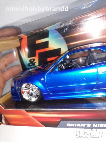 Nissan SKYLINE  GT-R BNR34 BRIAN'S  1.24  JADA FAST&FURIOUS  TOP  TOP   TOP  MODEL, снимка 4 - Колекции - 43676636