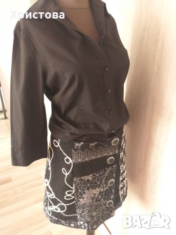 Спортно-елегантна черна памучна риза - 6,00лв., снимка 7 - Ризи - 26536719