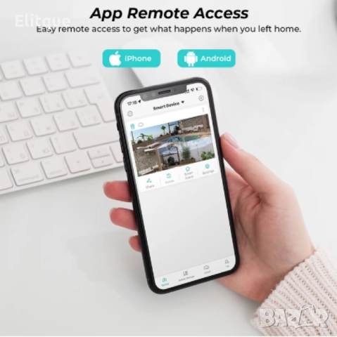 6 Mpx. Двойна вътрешна/външна WIFI камера за наблюдение, снимка 5 - Други - 52861300