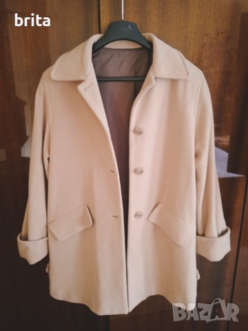Вълнено Палто Бежово, снимка 11 - Палта, манта - 39065033