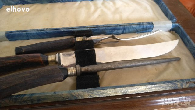 Комплект нож, вилица, масат James Allen Sheffield, снимка 4 - Антикварни и старинни предмети - 39526592
