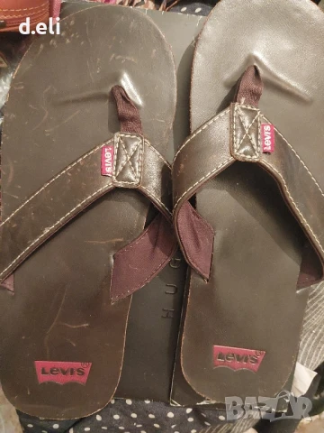 LEVI'S Original. Size 44 100% Leather , снимка 8 - Мъжки чехли - 45072909