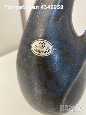 Ü Keramik vase Germany 1950-1959 г, снимка 2 - Антикварни и старинни предмети - 49135275