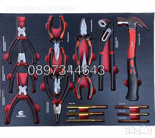 Шкаф-количка с инструменти EVERFORCE 251 части, снимка 9 - Куфари с инструменти - 51531534