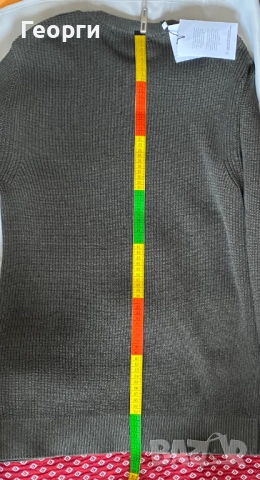 Унисекс пуловери от рипсено плетиво в цвят каки с кръгло деколте, снимка 14 - Пуловери - 52288510