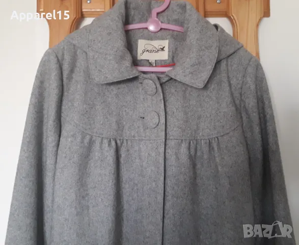 Американско вълнено късо палто с качулка, L, снимка 2 - Палта, манта - 49789604