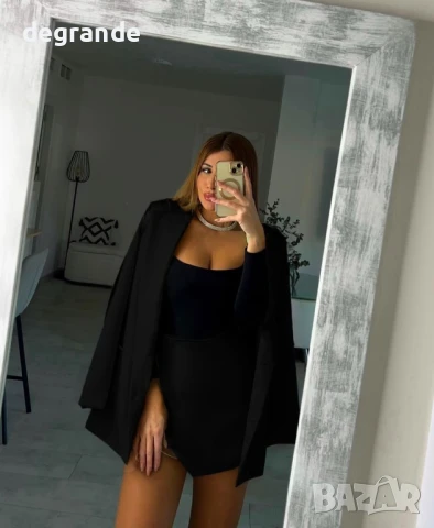 Дамски Комплект от две части пола панталон и сако, снимка 4 - Комплекти - 51145382