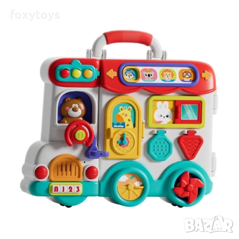 Интерактивно тип “монтесори” куфарче - бус с музика и светлина и различни дейности, снимка 10 - Образователни игри - 52031944