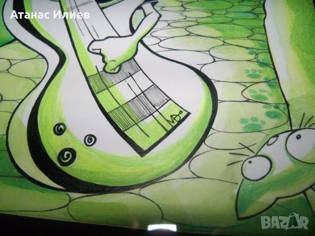 Интересна картина тип комикс, илюстрация худ. Мадлен, снимка 4 - Картини - 26609071