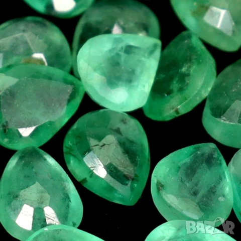 Кабошони 20бр. СМАРАГД 5х3.5 Emerald Brazil за бижута бижутери V38