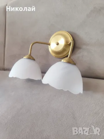 Продавам двоен Месингов аплик за стена, снимка 8 - Лампи за стена - 50251379