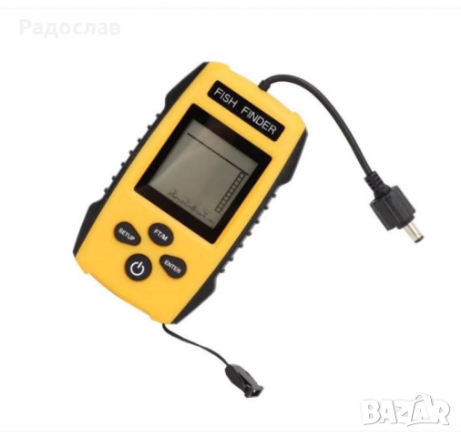 Преносим сонар за риболов с LCD екран и дълбочина до 100 м.
