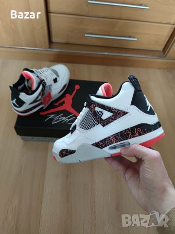 Nike Air Jordan 4 Retro Hot Lava Нови Обувки Кецове Размер 43 Номер Маратонки Бели Мъжки Shoes, снимка 5 - Кецове - 39336162