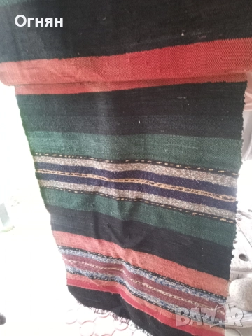 Домашна -Черга ръчно тъкана. Памук Размер 0,70х2,80м., снимка 5 - Антикварни и старинни предмети - 52185052