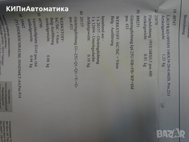 резервни части за помпа Schmalenberger SM80-13/3, снимка 2 - Резервни части за машини - 35180919