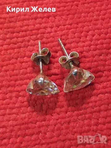 ШАРМАНТНИ СКЪПОЦЕННИ СРЕБЪРНИ ОБЕЦИ СРЕБРО 925 с ЮВЕЛИРНО ФАСЕТИРАН ЧИСТ ПЛАНИНСКИ КРИСТАЛ 45568, снимка 11 - Обеци - 46235139