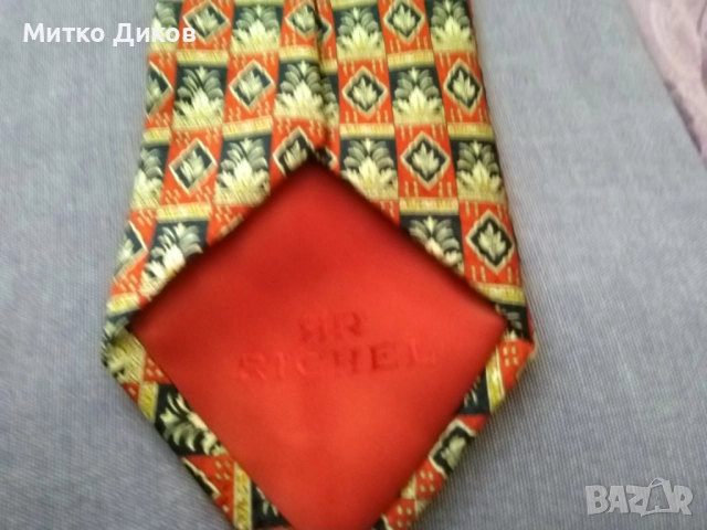 Richel J.G. Mayer Hand made in Spain tie вратовръзка нова маркова100% коприна маде ин Spain, снимка 6 - Други - 51766228